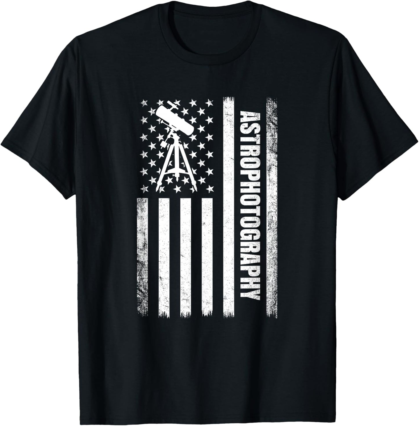 astrophotography American Flag, astrophotography Kids Men T-Shirt - T-Shirt | Black