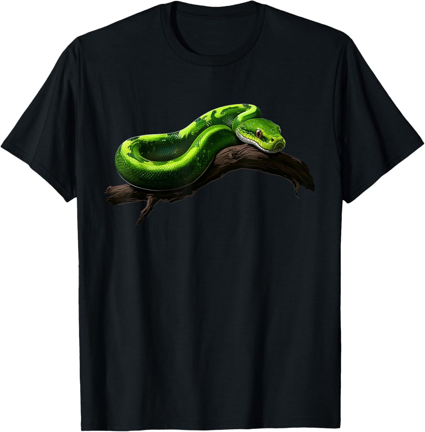 Green Tree Python Owner Reptiles for Snake Lover T-Shirt - T-Shirt | Black