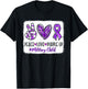 Peace Love Purple Up for Military Kids Military Child Month T-Shirt - T-Shirt | Black