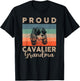 Funny Proud Cavalier Grandma Gifts Dog Lover Xmas T-Shirt - T-Shirt | Black