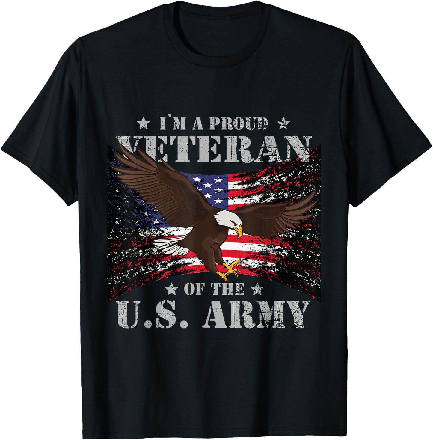 Proud U.S. Army Veteran T-Shirt - T-Shirt | Black
