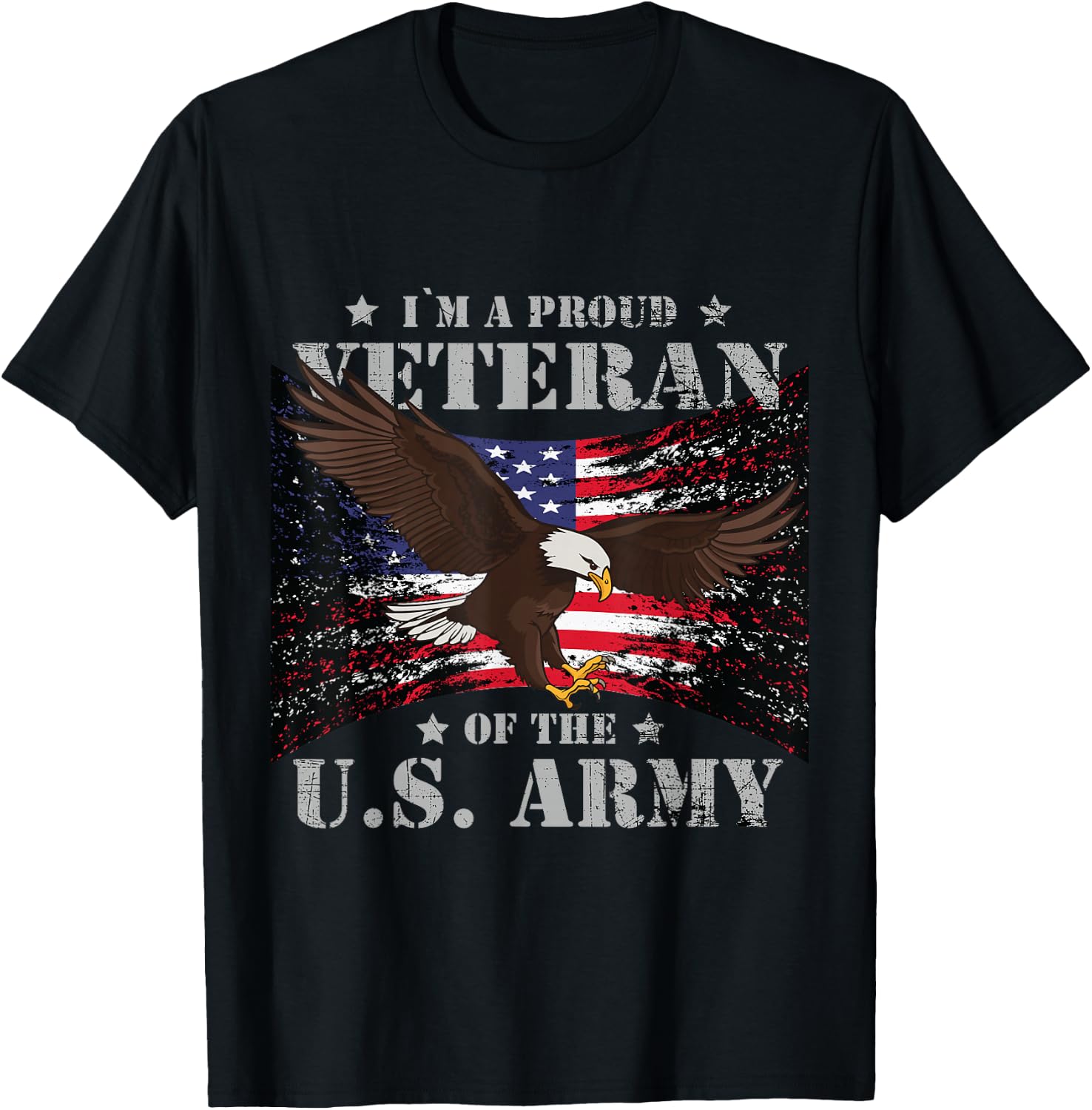 Proud U.S. Army Veteran T-Shirt - T-Shirt | Black