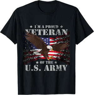 Proud U.S. Army Veteran T-Shirt - T-Shirt | Black