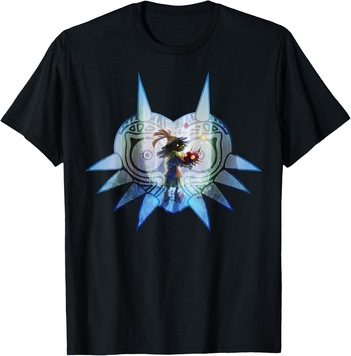 The Legend of Zelda Majora's Mask Portrait Fill T-Shirt - T-Shirt | Black