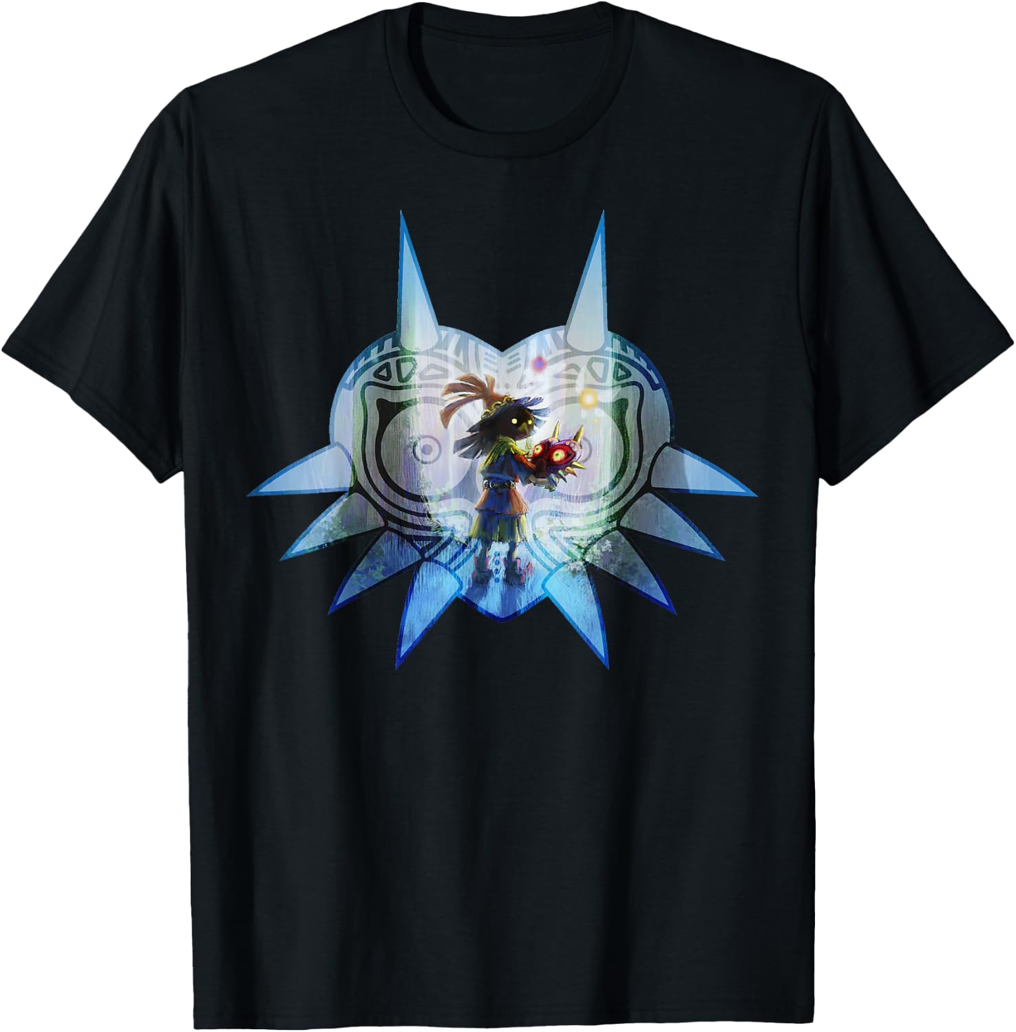 The Legend of Zelda Majora's Mask Portrait Fill T-Shirt - T-Shirt | Black