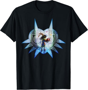 The Legend of Zelda Majora's Mask Portrait Fill T-Shirt - T-Shirt | Black