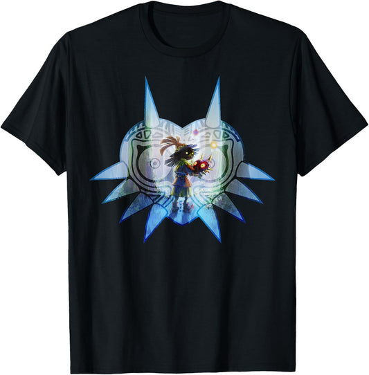 The Legend of Zelda Majora's Mask Portrait Fill T-Shirt - T-Shirt | Black
