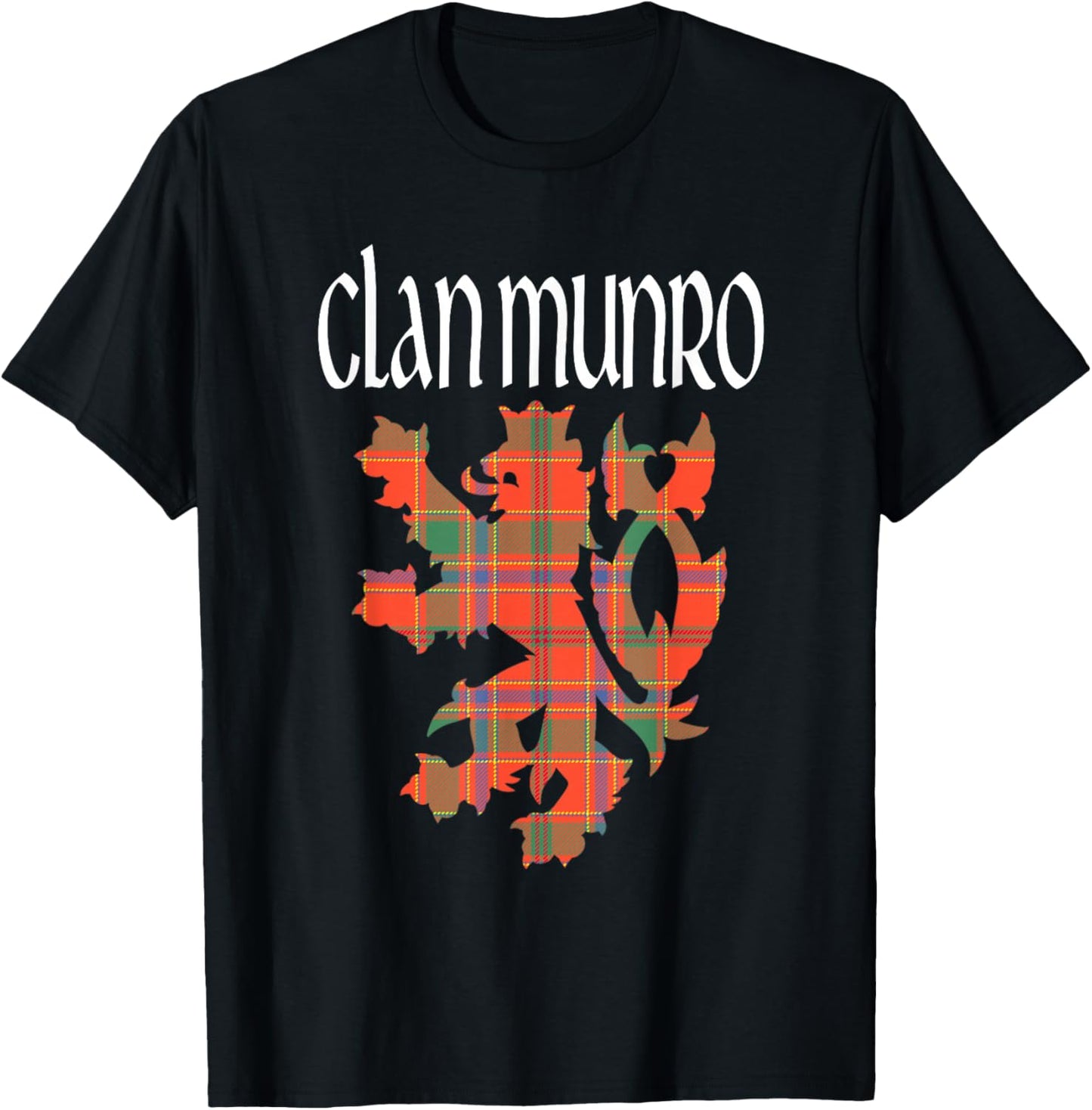 Clan Munro Tartan Scottish Family Name Scotland Pride T-Shirt - T-Shirt | Black