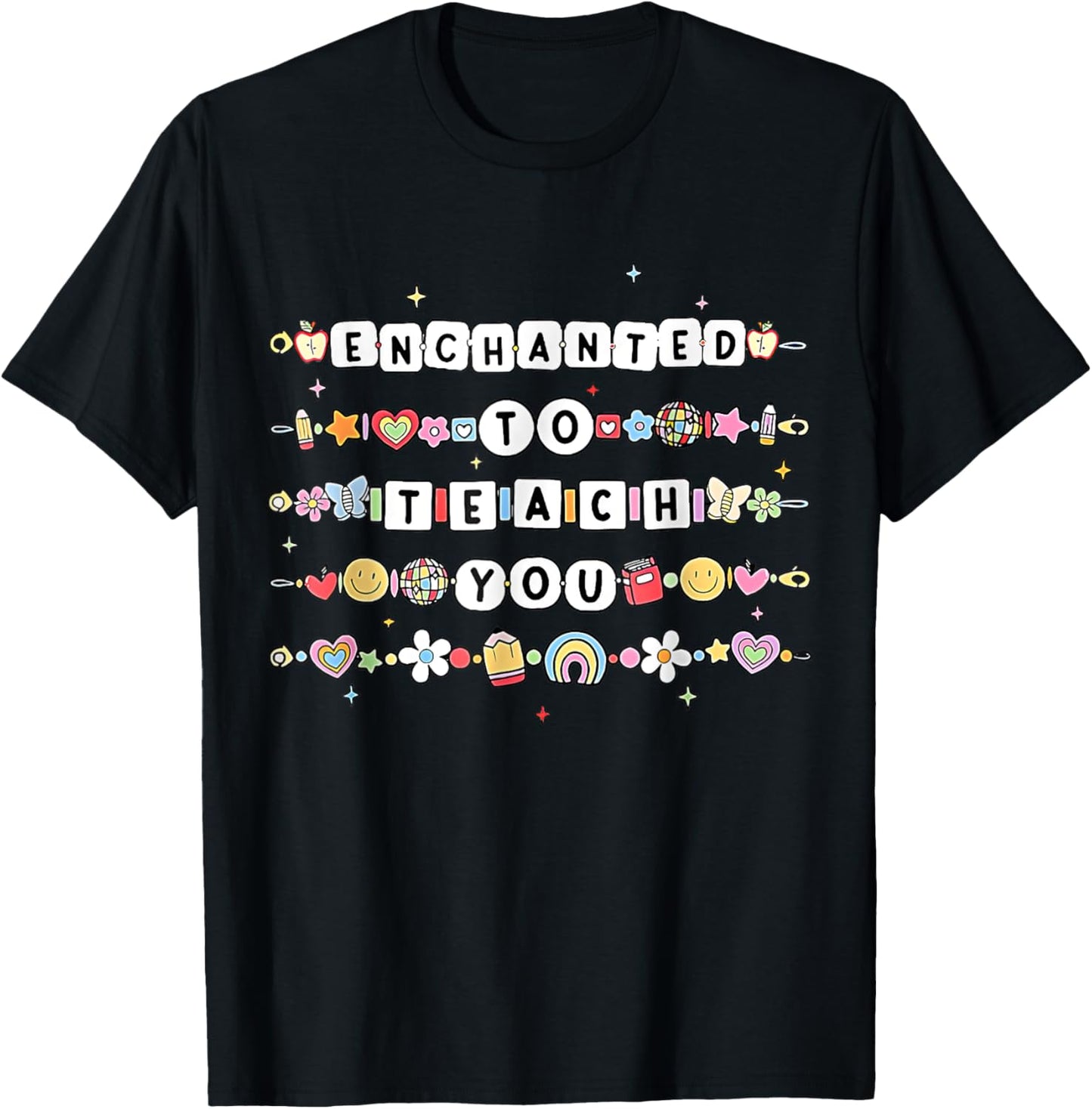 Enchanted To Teach You Friendship Bracelet T-Shirt - T-Shirt | Black