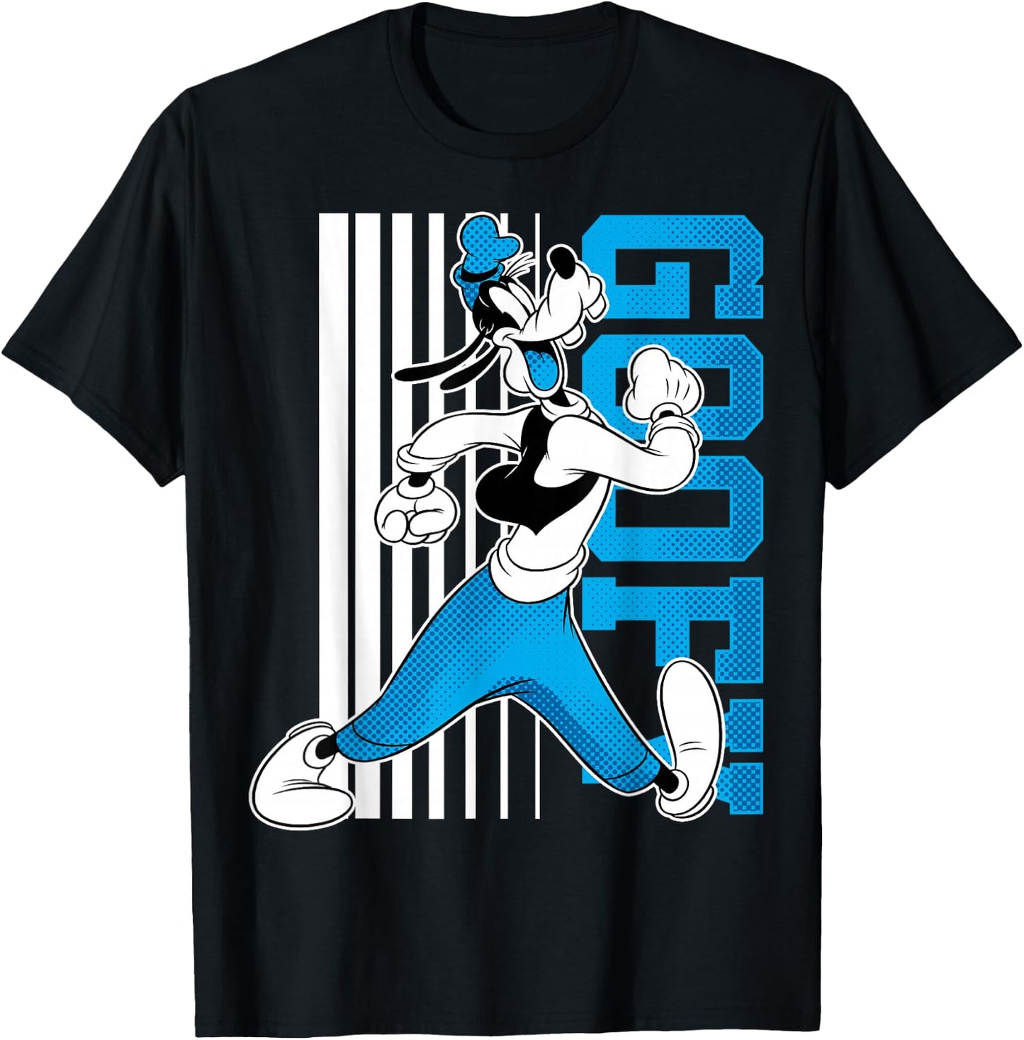Disney Mickey And Friends Goofy Barcode T-Shirt - T-Shirt | Black