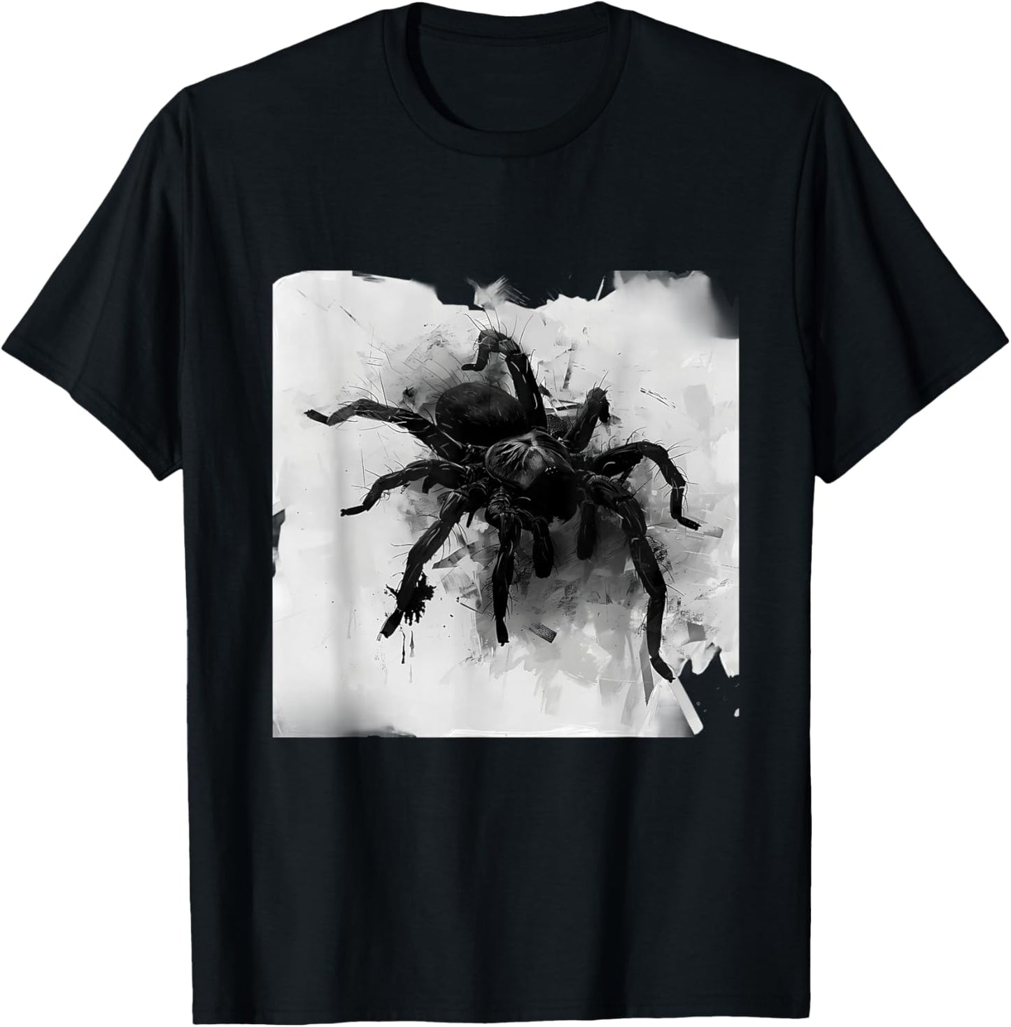 Tarantula Spider Drawing Animal Print Nature Wildlife T-Shirt - T-Shirt | Black