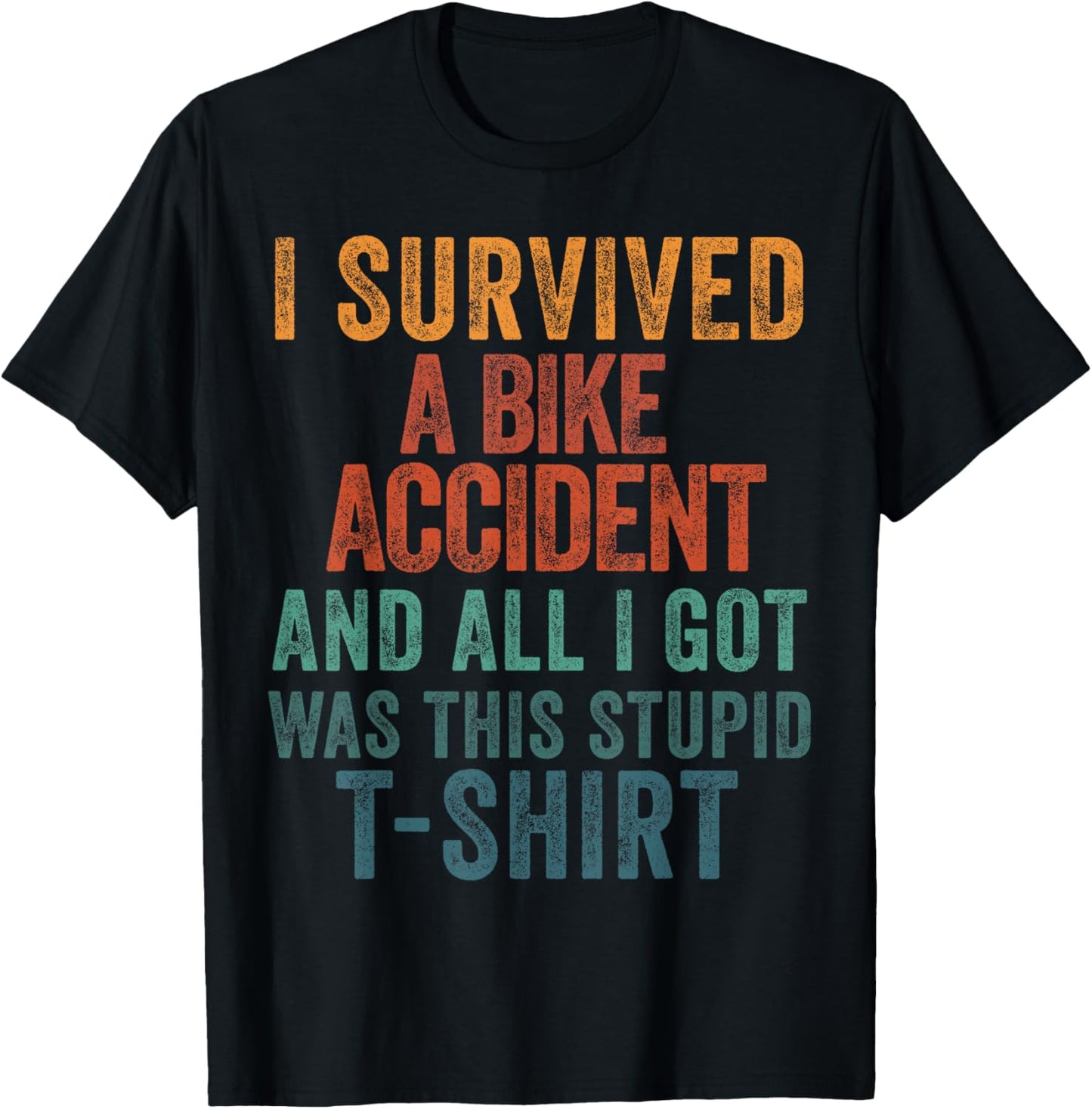 Bike Accident Get Well Bicycle Crash Survivor Recovery T-Shirt - T-Shirt | Black