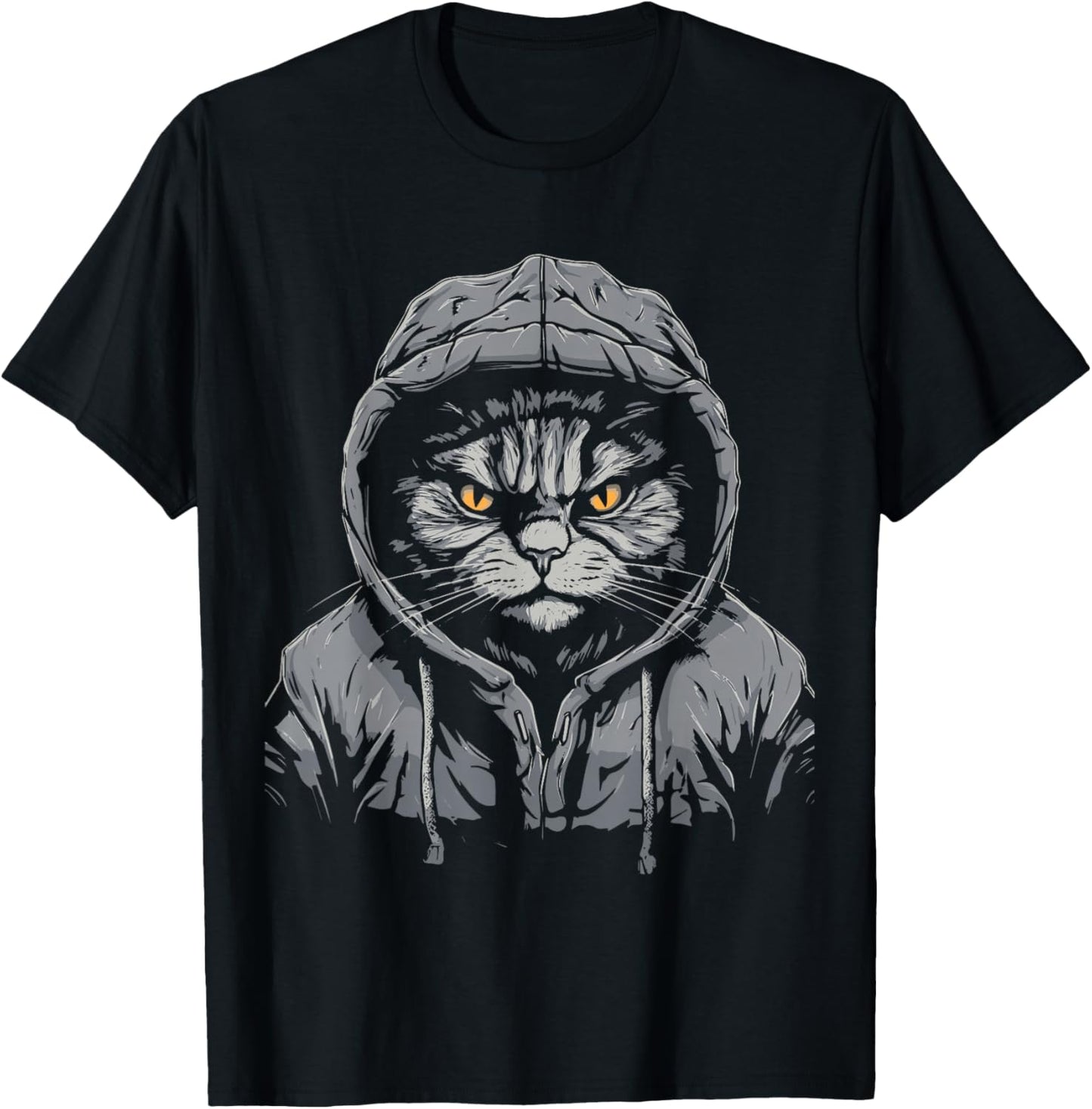 Gangsta Hiphop Cat T-Shirt - T-Shirt | Black
