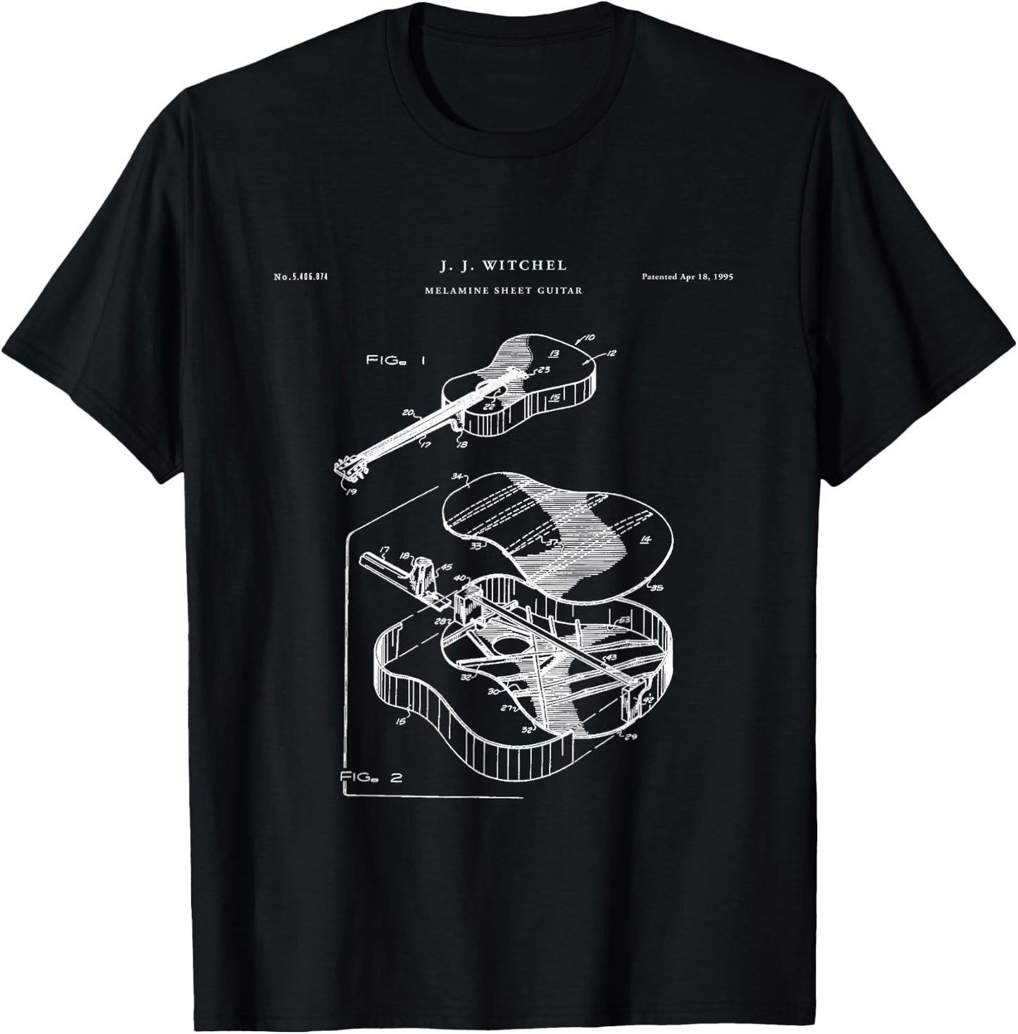 Martin Guitar Patent - Music T-Shirt - T-Shirt | Black