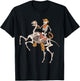 Cowboy Skeleton Riding Horse Funny Halloween Cowgirl Cowboy T-Shirt - T-Shirt | Black