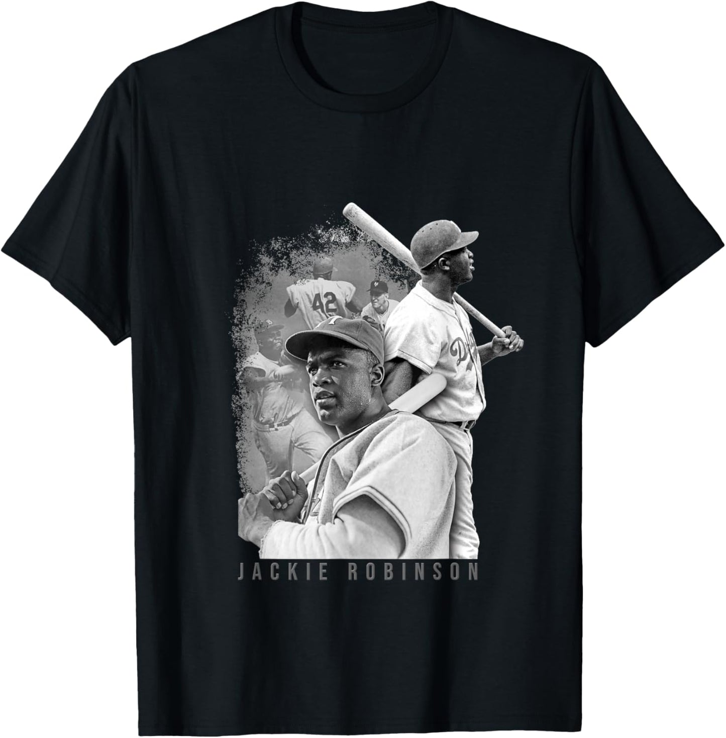Jackie Robinson_Baseball_031 T-Shirt - T-Shirt | Black