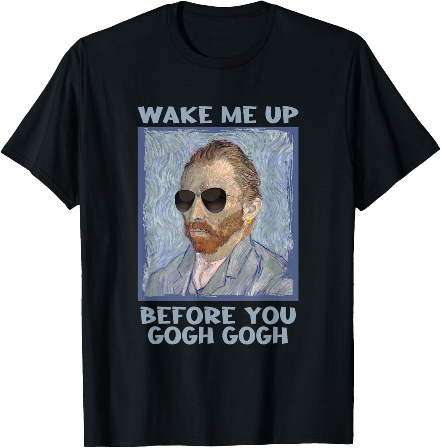 Artsy Van Gogh Meme Design for Artists Men Small T-Shirt - T-Shirt | Black