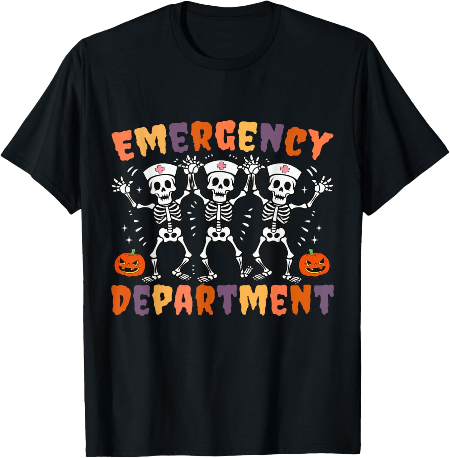 Emergency Department Halloween Emergency Room Nursing Nurse T-Shirt - T-Shirt | Black