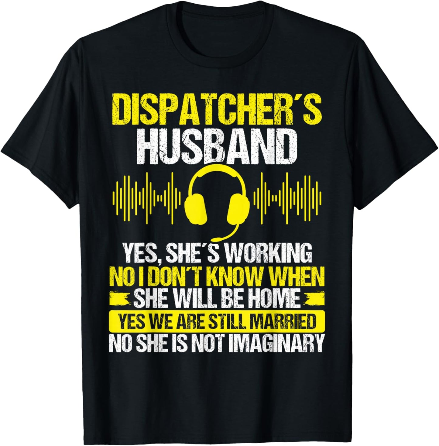 Dispatch Operator Thin Gold Line 911 Dispatch Mom T-Shirt - T-Shirt | Black