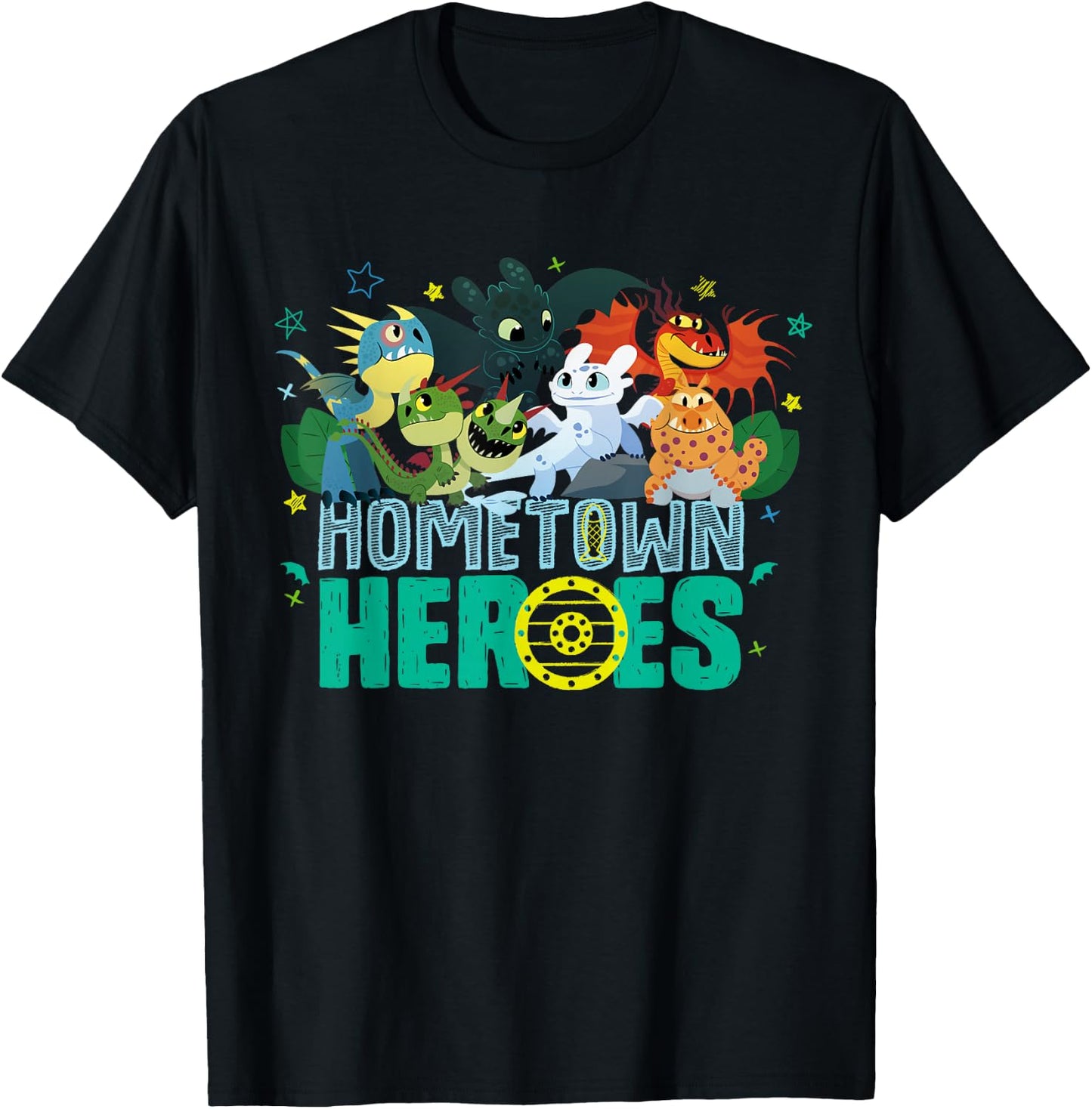 How to Train Your Dragon 3 Heroes of the Hometown T-Shirt - T-Shirt | Black