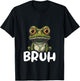Frog Lover Bruh Funny Frog T-Shirt - T-Shirt | Black
