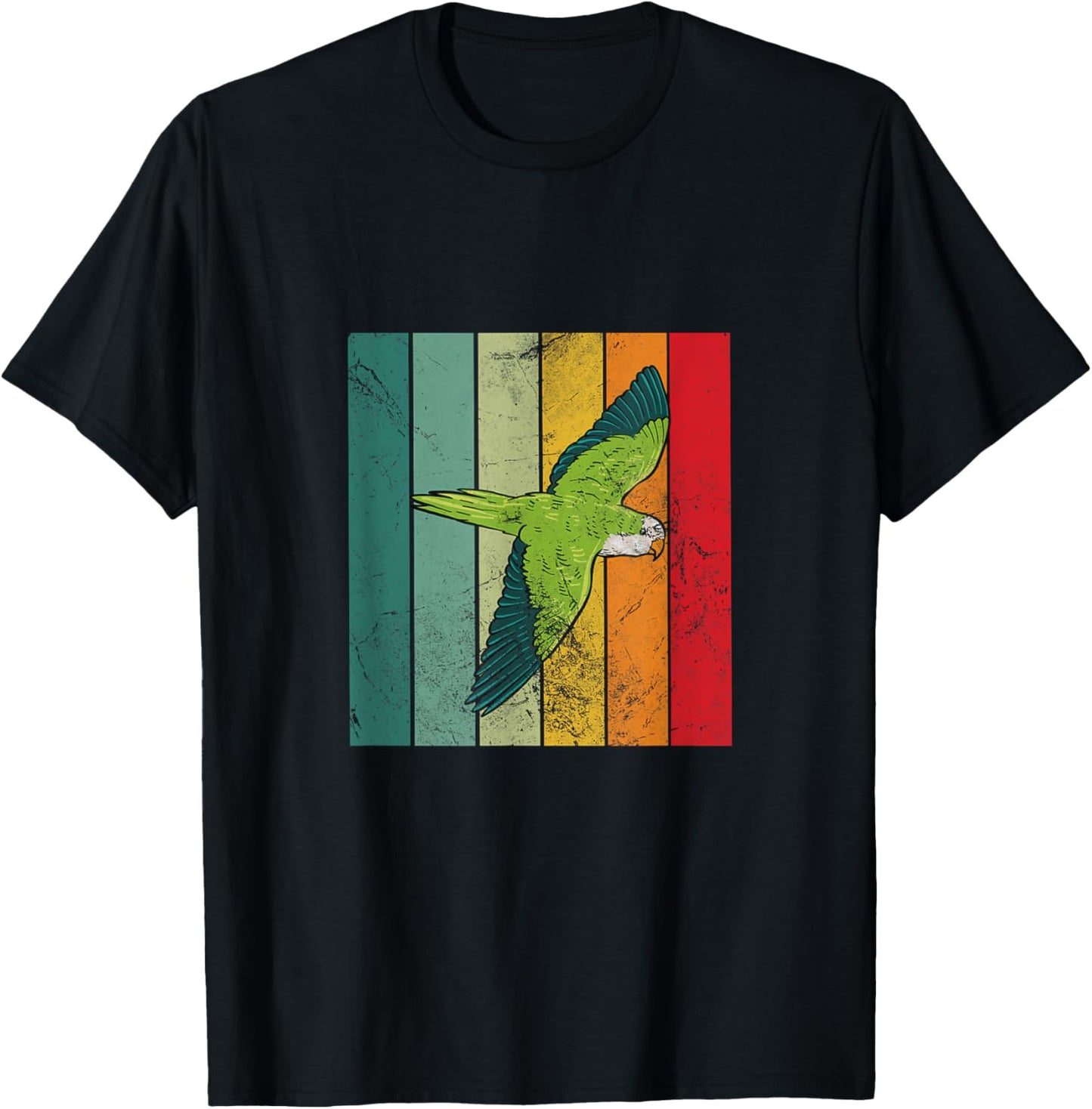 Quaker parrot retro T-Shirt - T-Shirt | Black