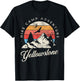 Yellowstone National Park Nature Mountains Hiking Outdoors T-Shirt - T-Shirt | Black
