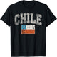 Vintage Retro Faded Chile Flag Chilean Pride T-Shirt - T-Shirt | Black