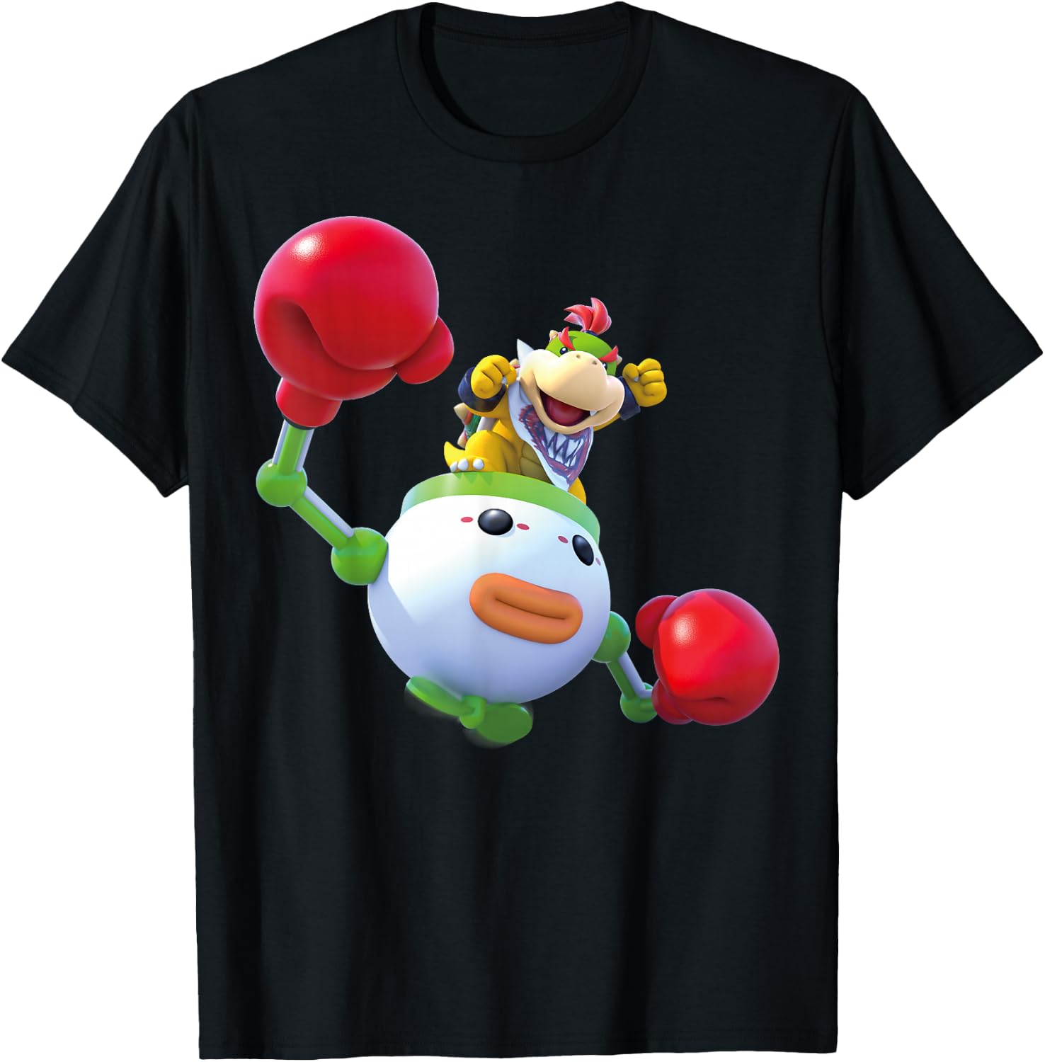 Super Mario World Baby Bowser Clown Copter Nintendo Icon T-Shirt - T-Shirt | Black