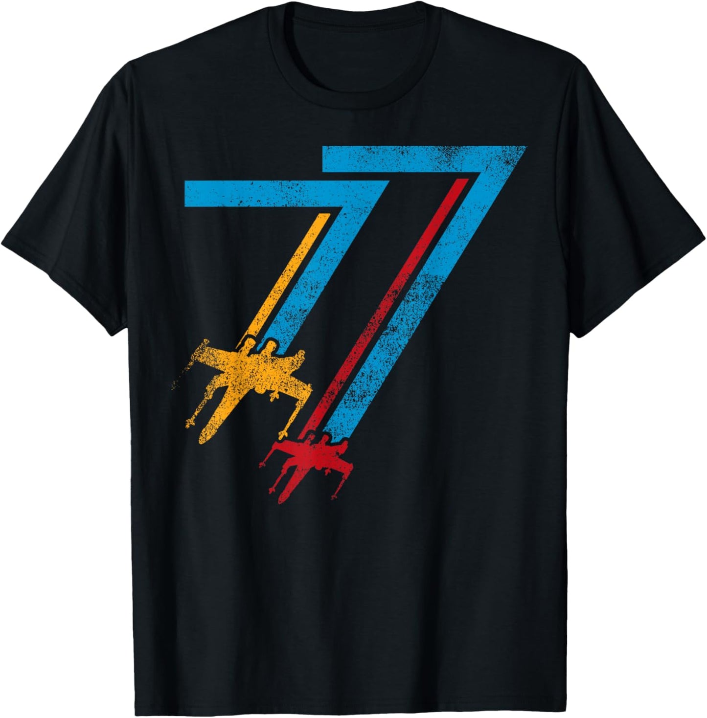 Affiche de Star Wars Double X-Wing '77 T-Shirt - T-Shirt | Black