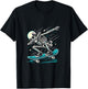Dabbing Skeleton Skater skateboard lover T-Shirt - T-Shirt | Black