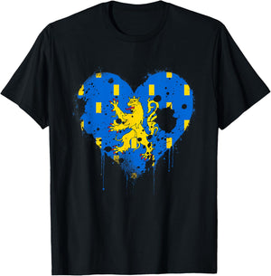 Vintage Franche-Comté Flag Gift Franc-Comtois T-Shirt - T-Shirt | Black