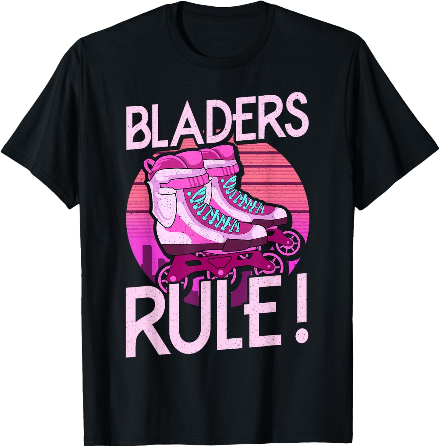 Bladers Rule! For Roller Blades Skaters Inline skating T-Shirt - T-Shirt | Black