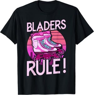 Bladers Rule! For Roller Blades Skaters Inline skating T-Shirt - T-Shirt | Black