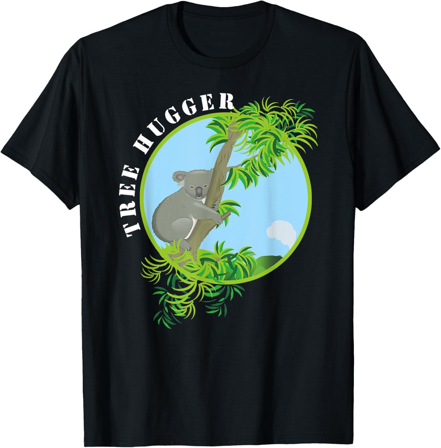 Koala Tree Hugger T-Shirt - T-Shirt | Black