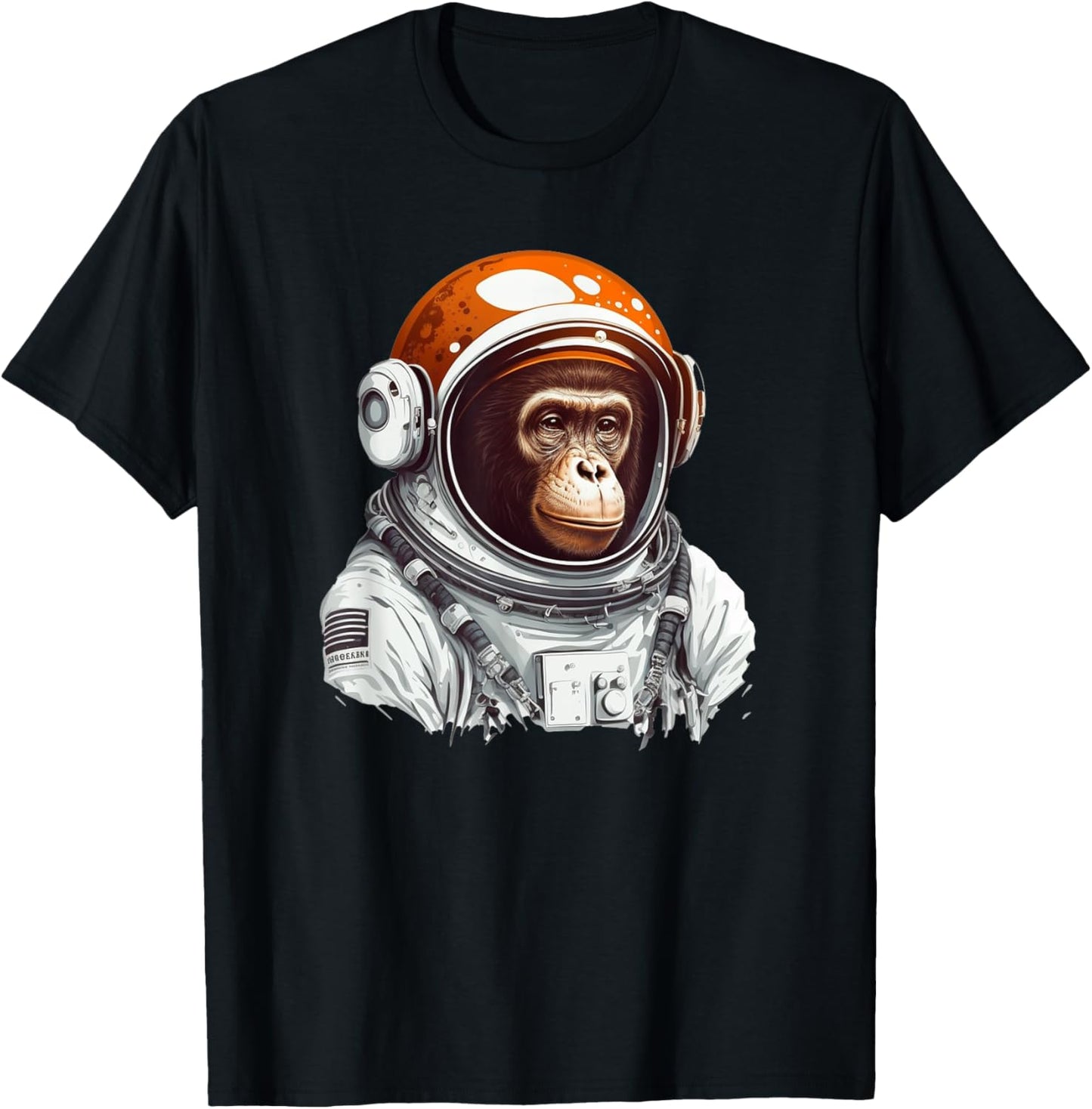 Space Vintage Travel Astronaut Monkey Astronaut T-Shirt - T-Shirt | Black