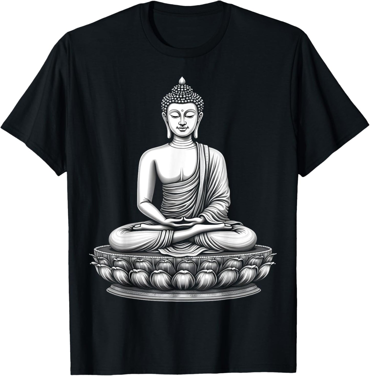 Buddha Serenity Meditation T-Shirt - T-Shirt | Black