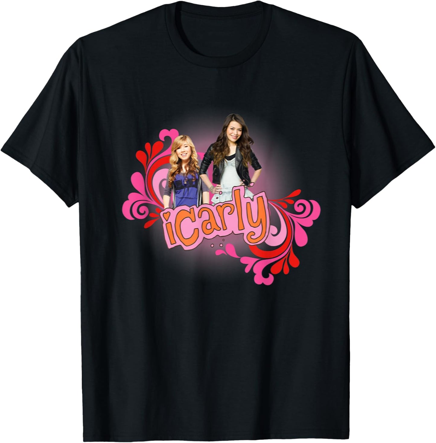 iCarly Sam and Carly pink burst T-Shirt - T-Shirt | Black