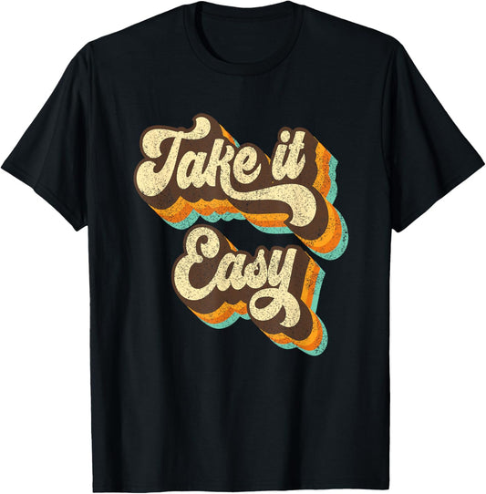 Take It Easy Retro 70s Disco Party Costume T-Shirt - T-Shirt | Black