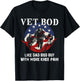 Vet Bod Like a Dad Bod But With More Knee Pain - Veteran T-Shirt - T-Shirt | Black