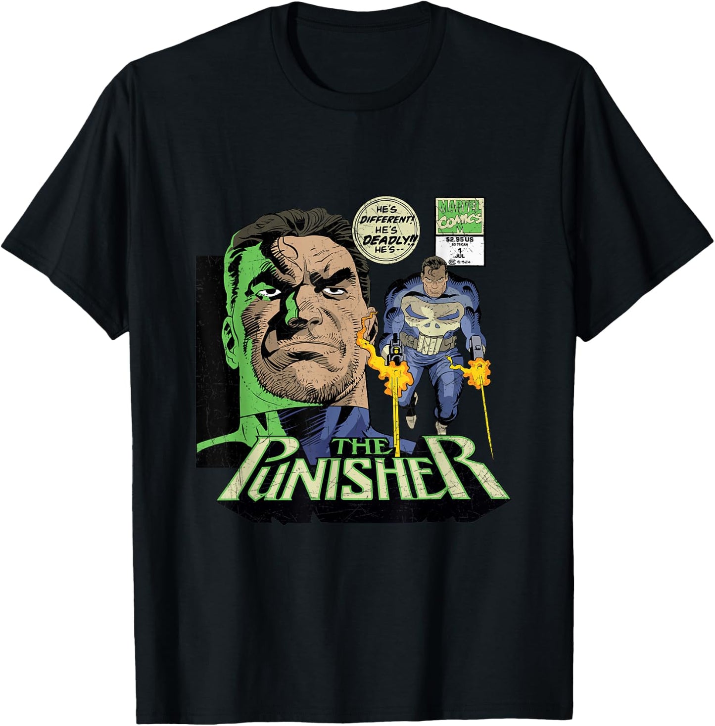 Marvel The Punisher Retro Marvel Comics T-Shirt - T-Shirt | Black