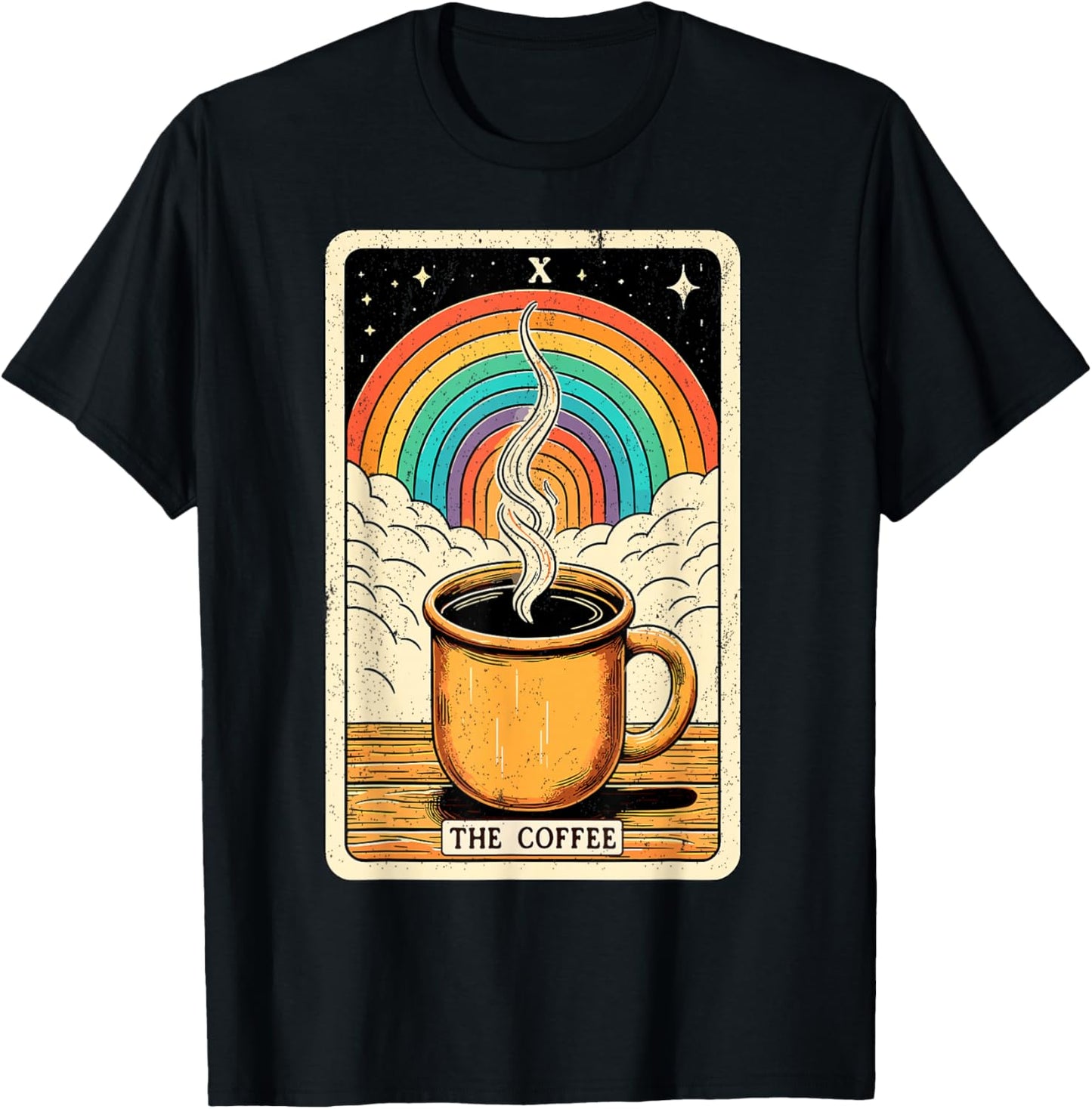 The Coffee Tarot Card Coffee Lover Funny Coffee T-Shirt - T-Shirt | Black