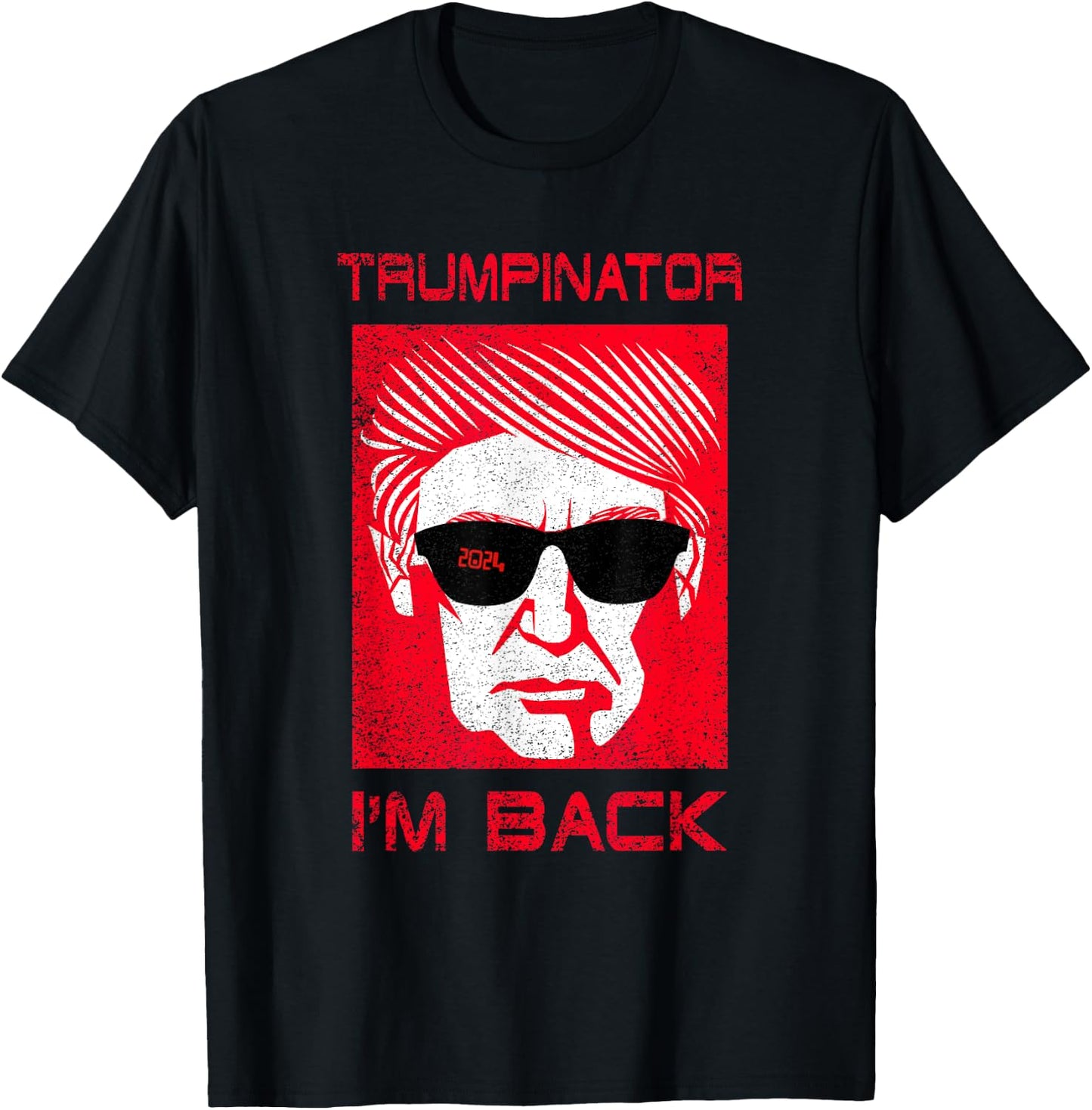 Trumpinator Funny Trump Donald Great President Parody Design T-Shirt - T-Shirt | Black