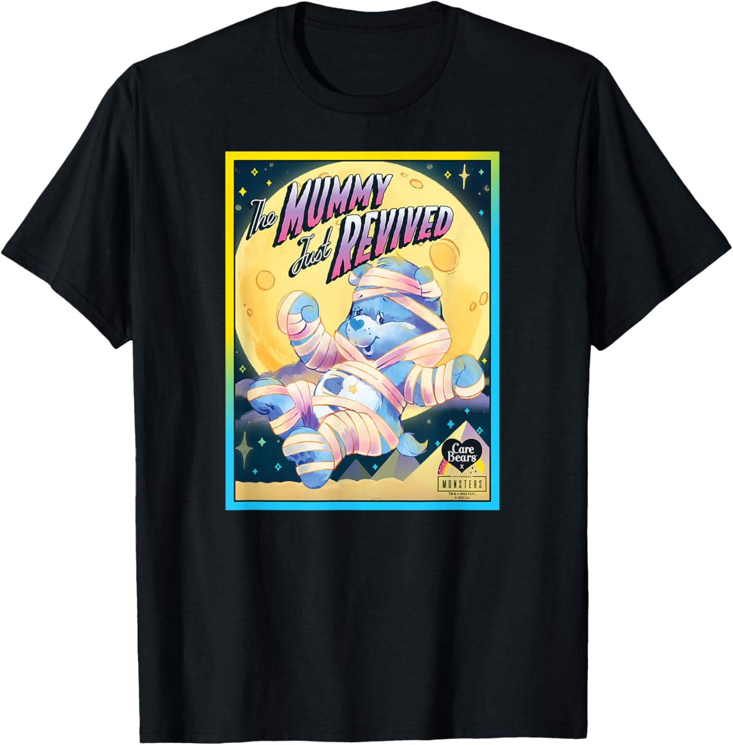 Care Bears x Universal Monsters Bedtime Bear The Mummy T-Shirt - T-Shirt | Black