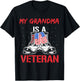 My Grandma Is A Veteran Usa Military Veterans American T-Shirt - T-Shirt | Black