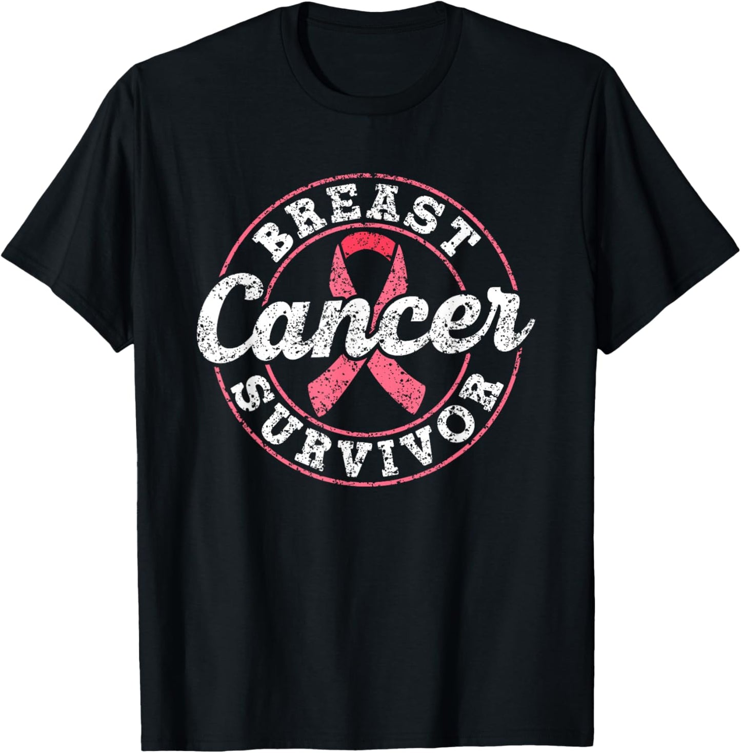 Breast Cancer Survivor Pink Awareness Fight Breast Cancer T-Shirt - T-Shirt | Black