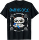 Cat Diabetes Cycle Funny Breast Cancer Awareness Women T-Shirt - T-Shirt | Black