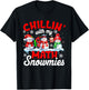 Chillin' With My Math Snowmies Snowmen Teacher Team T-Shirt - T-Shirt | Black
