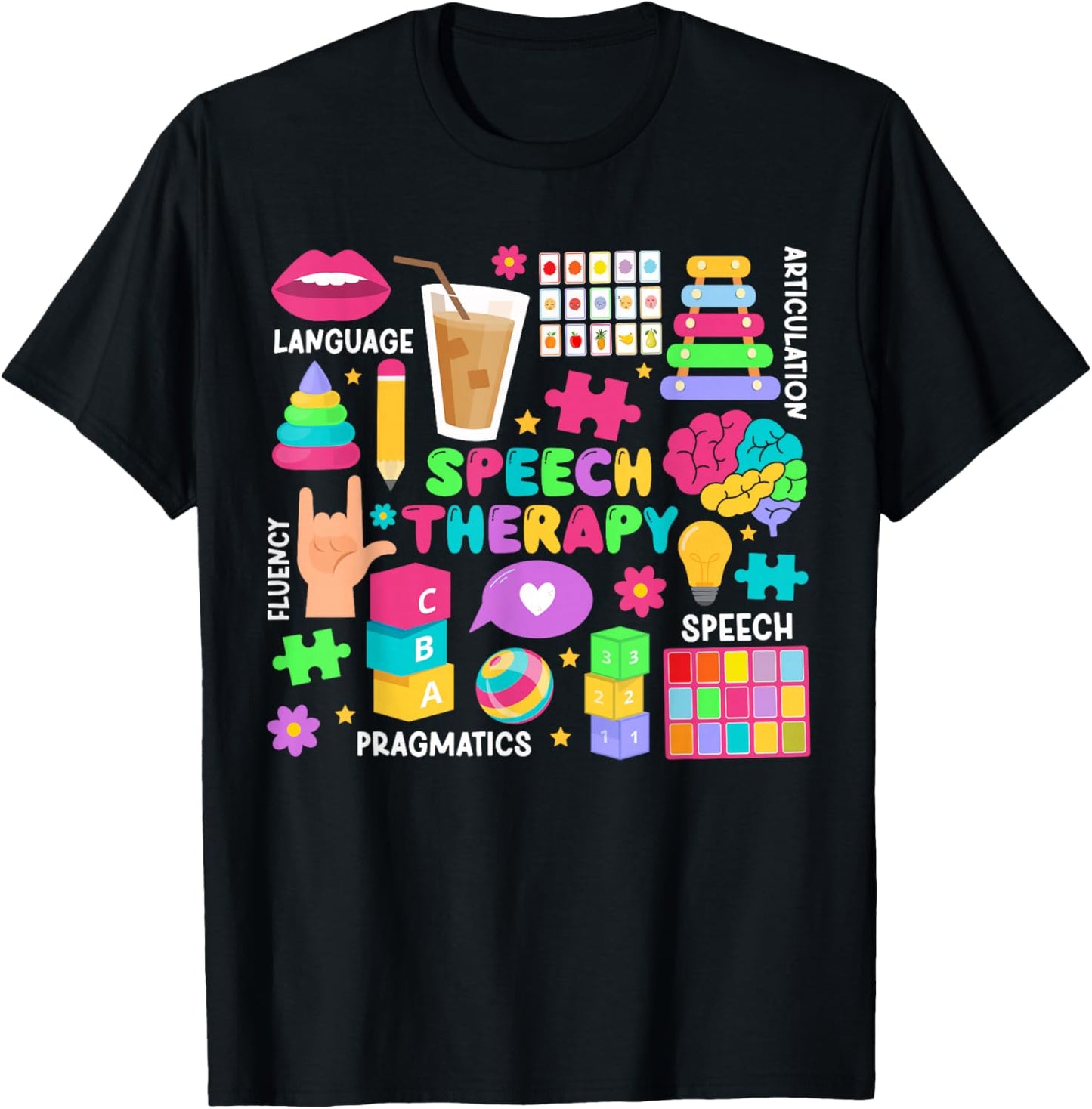 Speech Therapy SLP Speech Language Pathologist T-Shirt - T-Shirt | Black