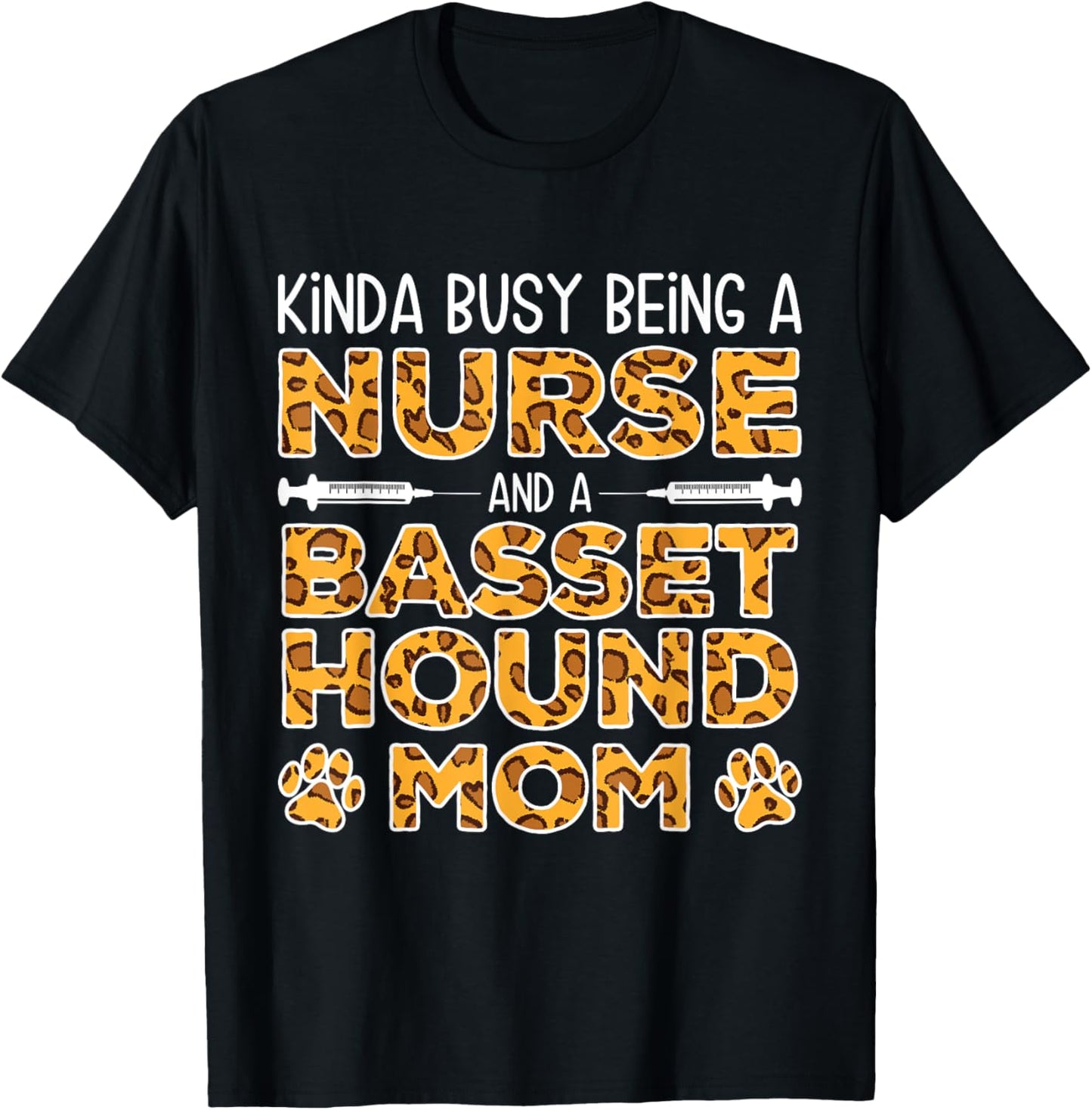 Busy Being Nurse Dog Mother - Basset Hound Mom Men Women T-Shirt - T-Shirt | Black